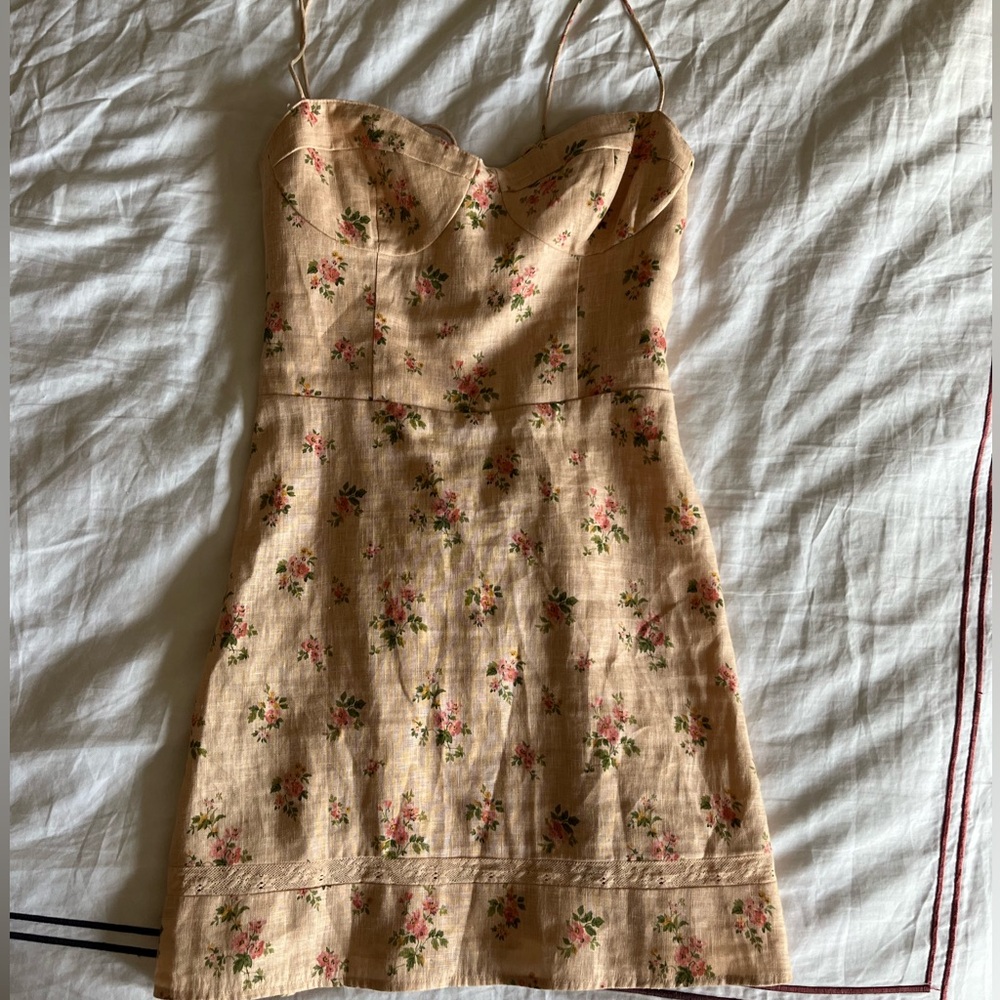 Reformation linen mini dress